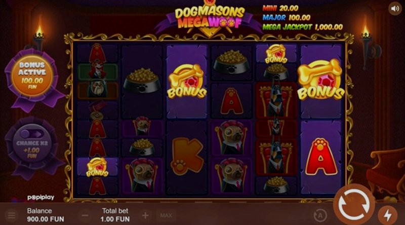 Играть Dogmasons MegaWOOF от Popiplay в казино 1Win