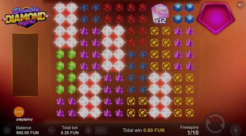 Играть Double Diamond Night от Popiplay в казино 1Win