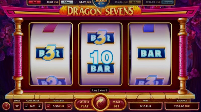 Играть Dragon Sevens от Netgame в казино 1Win
