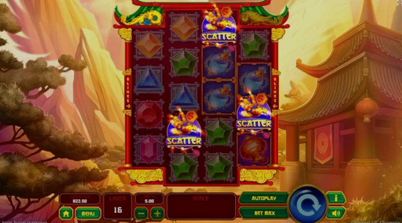 Играть Dragon vs Phoenix от Tomhorngaming в казино 1Win