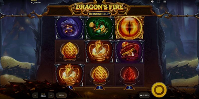 Играть Dragons Fire InfiniReels от Red Tiger в казино 1Win