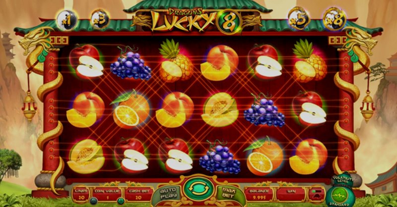 Играть Dragons Lucky 8 от Wazdan в казино 1Win