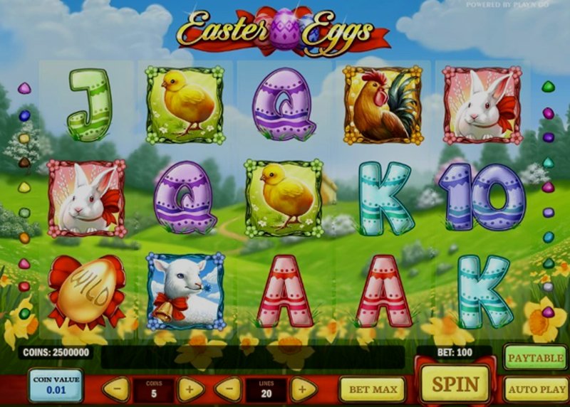 Играть Easter Eggs от Playn Go в казино 1Win