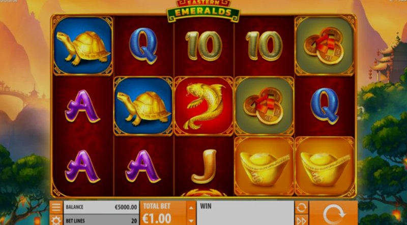 Играть Eastern Emeralds от Quickspin в казино 1Win