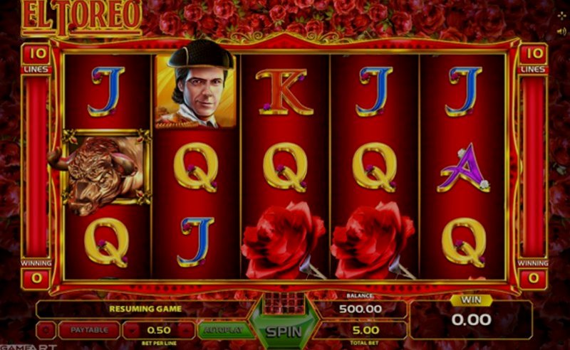 Играть El Toreo от Gameart в казино 1Win