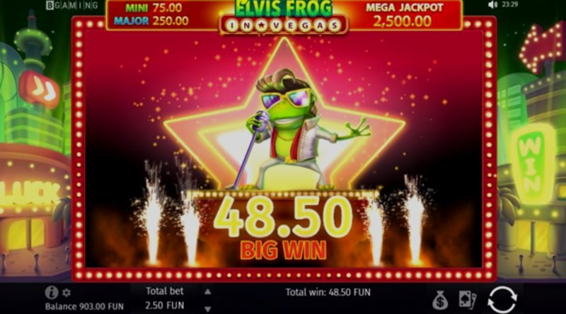 Играть Elvis Frog in Vegas от Bgaming в казино 1Win