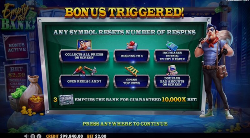 Играть Empty the Bank от Pragmatic в казино 1Win