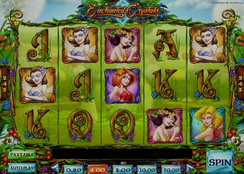 Играть Enchanted Crystals от Playn Go в казино 1Win