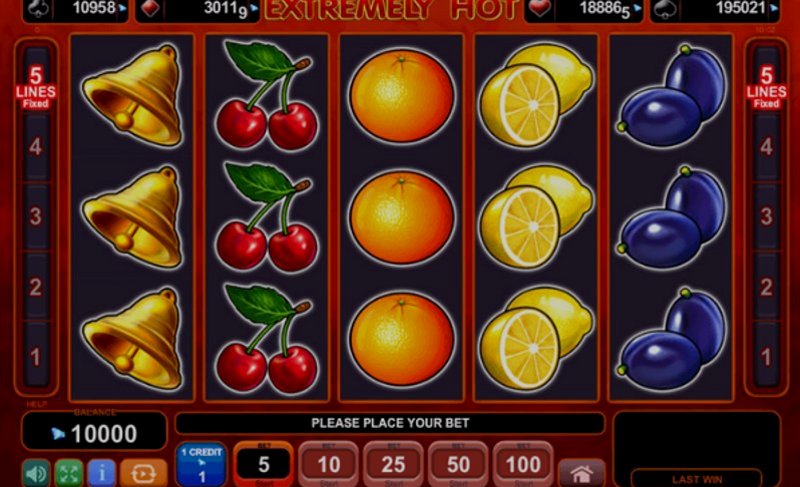 Играть Extremely Hot от Amusnet Interactive в казино 1Win