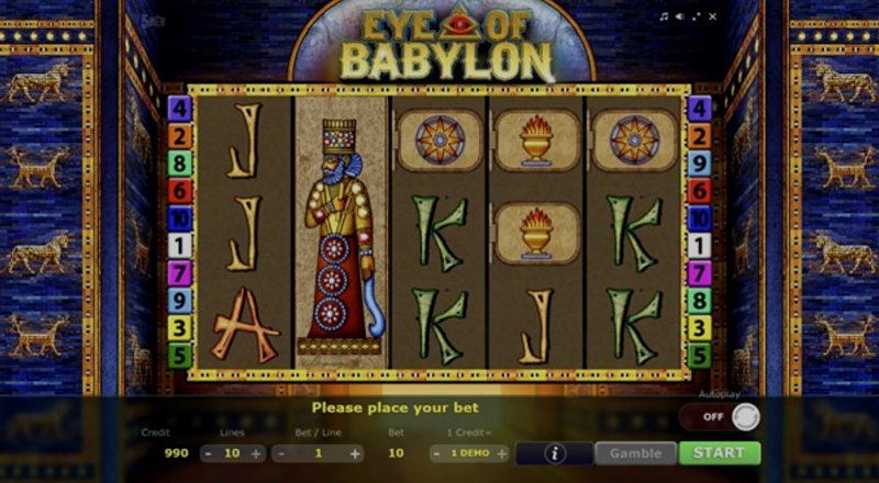 Играть Eye of Babylon от 5 Men Gaming в казино 1Win