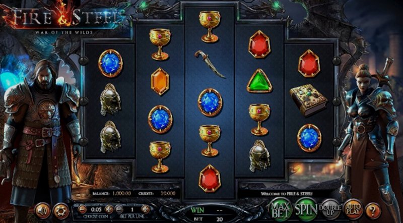 Играть Fire & Steel от Betsoft в казино 1Win