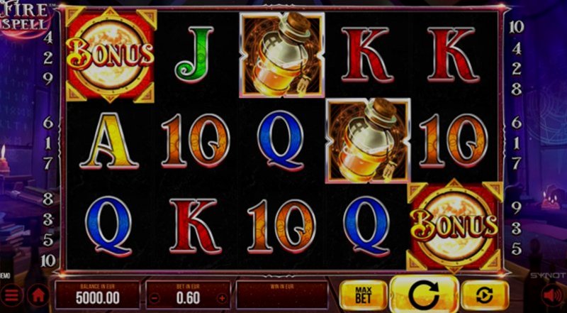 Играть Fire Spell от Synot в казино 1Win
