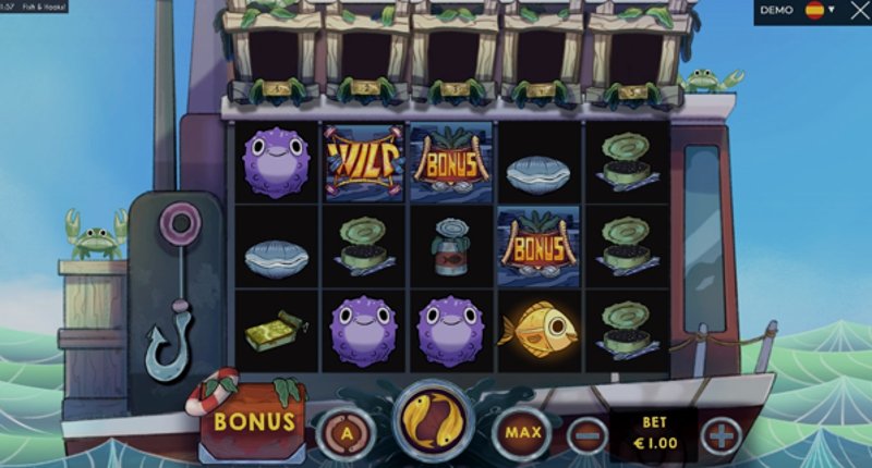 Играть Fish & Hooks от Triplecherry в казино 1Win