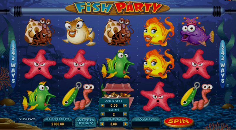 Играть Fish Party от Microgaming в казино 1Win