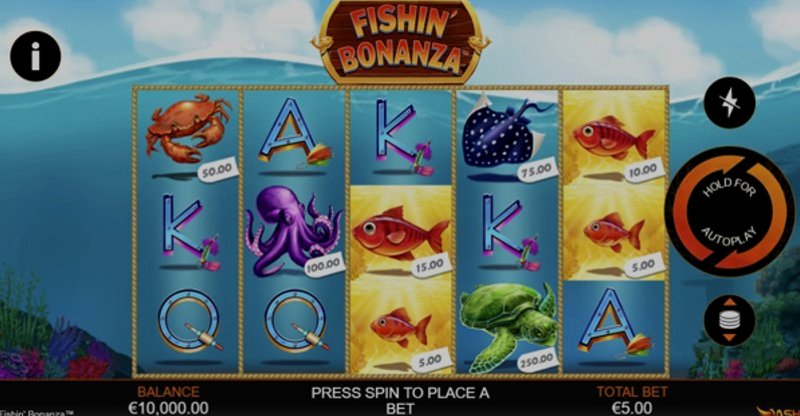 Играть Fishin Bonanza от Playtech в казино 1Win