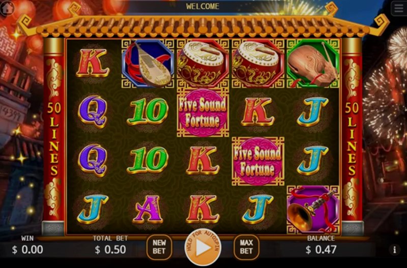 Играть Five Sound Fortune от Kagaming в казино 1Win