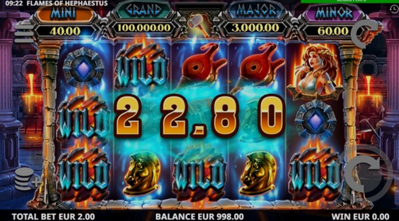 Играть Flames of Hephaestus от Leander в казино 1Win