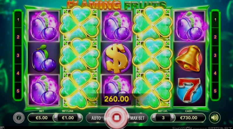 Играть Flaming Fruits от Gameart в казино 1Win