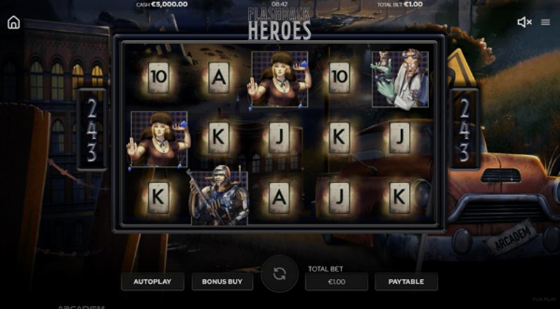 Играть Flashback Heroes от Bluehorn в казино 1Win