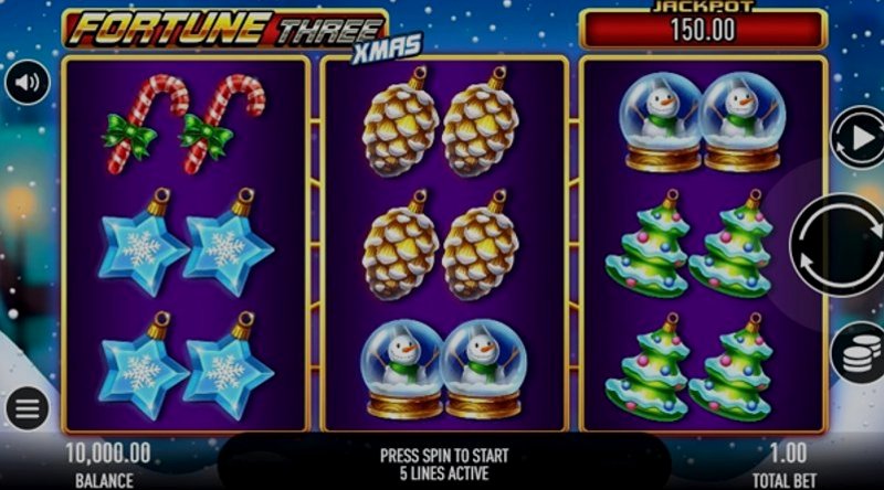 Играть Fortune Three Xmas от Gamebeat в казино 1Win