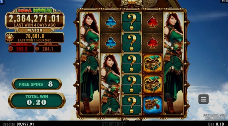 Играть Fortunium Gold Mega Moolah от Mgplus в казино 1Win