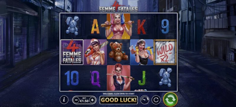 Играть Four Femme Fatales от Skywind в казино 1Win