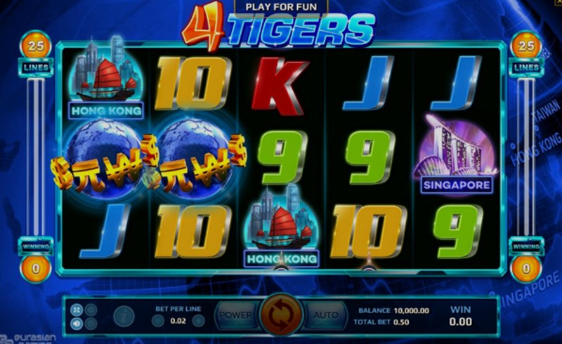 Играть Four Tigers от Eurasian Gaming в казино 1Win
