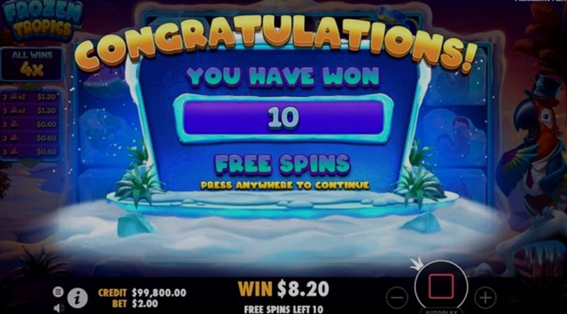 Играть Frozen Tropics от Pragmatic в казино 1Win