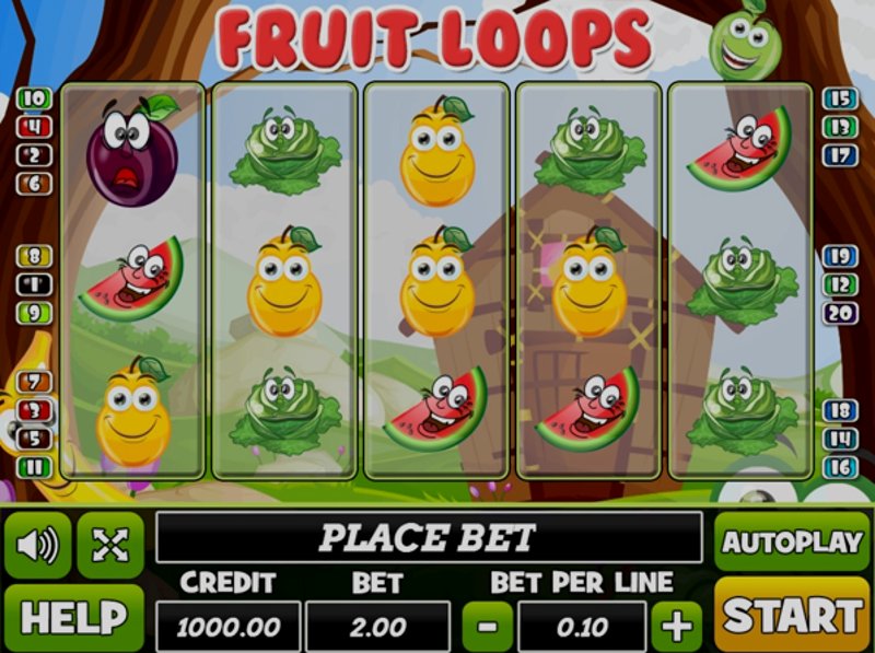 Играть Fruit Loops от Play Pearls в казино 1Win
