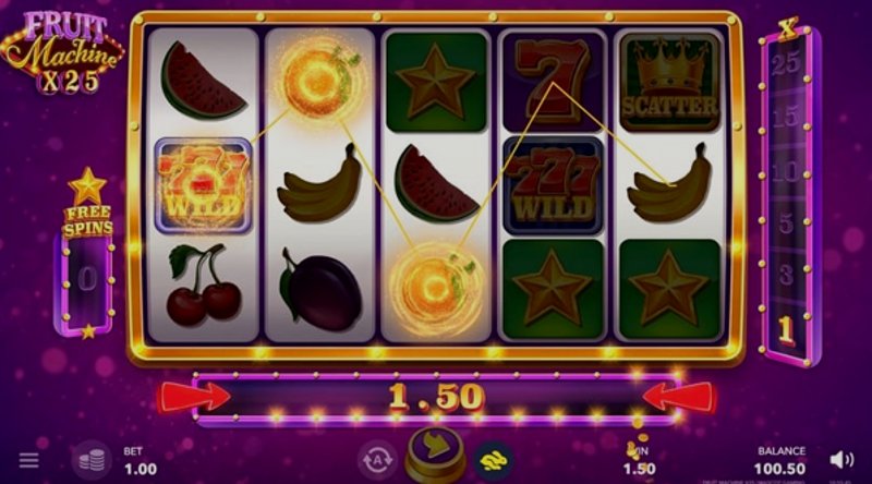 Играть Fruit Machine x25 от Mascot Gaming в казино 1Win