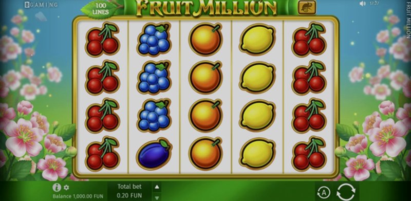 Играть Fruit Million от Bgaming в казино 1Win