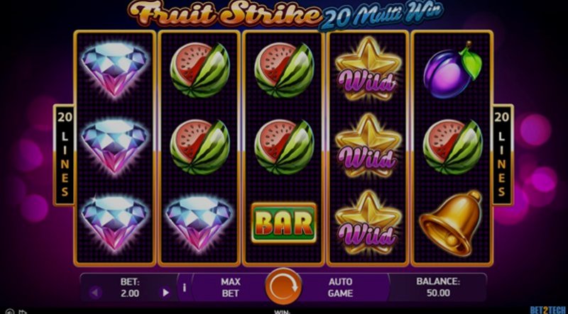 Играть Fruit Strike: 20 Multi Win от Bet2tech в казино 1Win