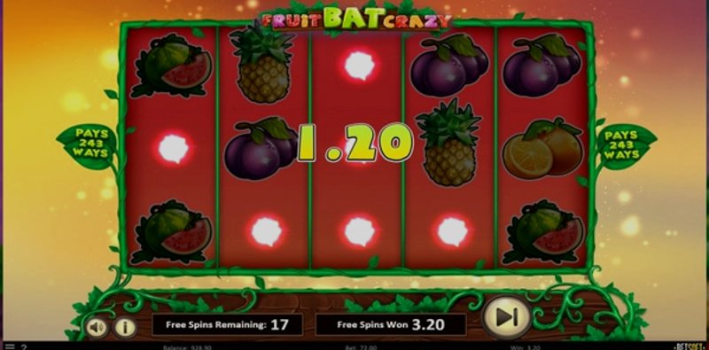 Играть Fruitbat Crazy от Betsoft в казино 1Win