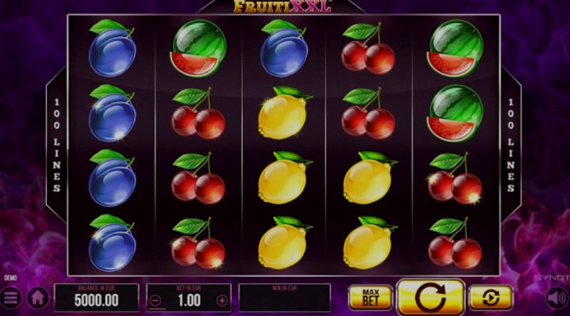 Играть Fruiti от Synot в казино 1Win