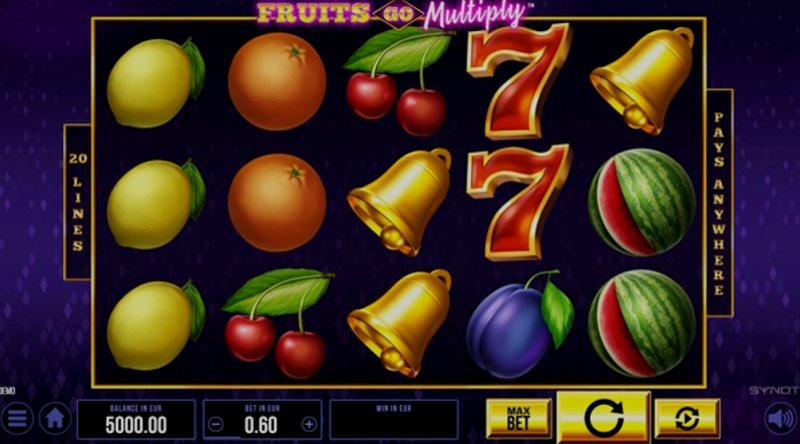 Играть Fruits Go Multiply от Synot в казино 1Win