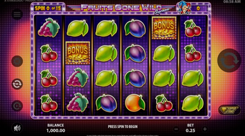 Играть Fruits Gone Wild Supreme от Stakelogic в казино 1Win