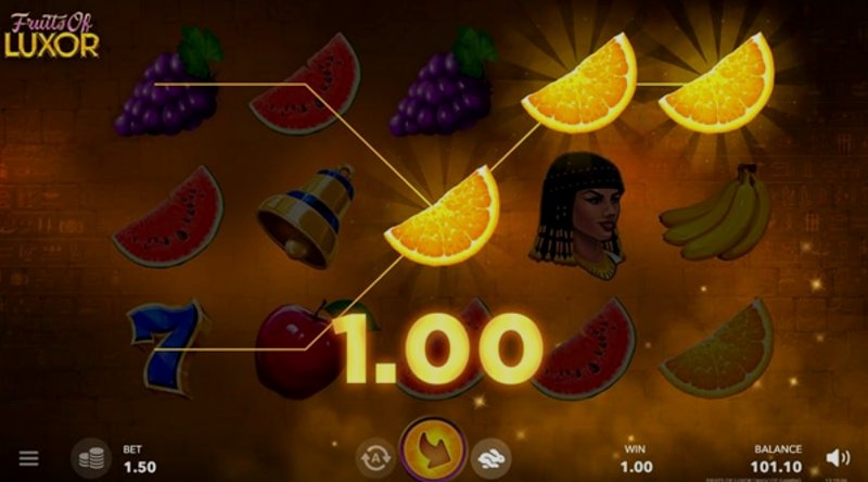 Играть Fruits of Luxor от Mascot Gaming в казино 1Win
