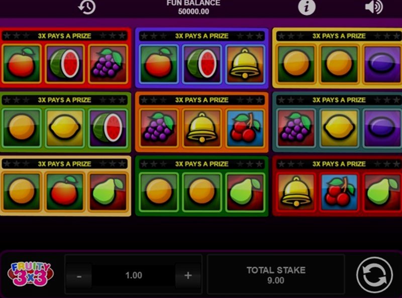 Играть Fruity 3x3 в казино 1Вин
