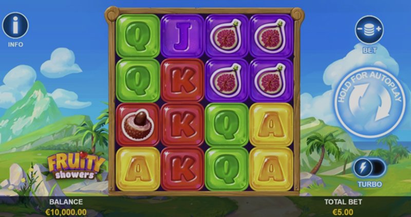 Играть Fruity Showers от Playtech в казино 1Win