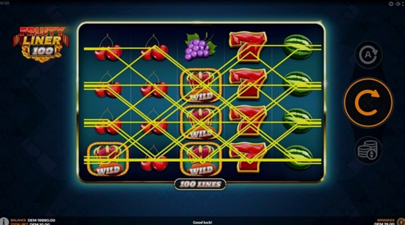 Играть Fruityliner 100 от Mancala Gaming в казино 1Win