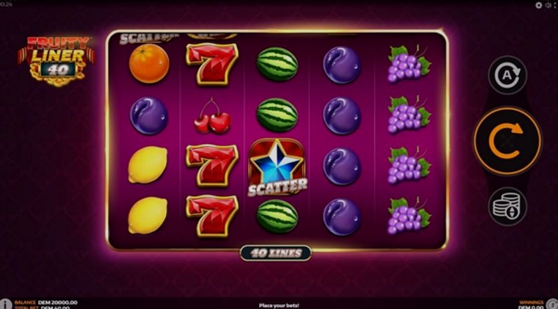 Играть Fruityliner 40 от Mancala Gaming в казино 1Win