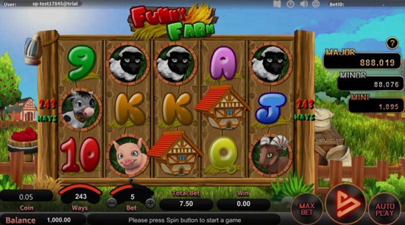 Играть Funny Farm от Simpleplay в казино 1Win