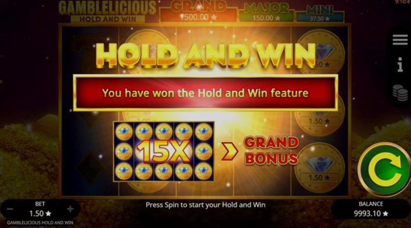 Играть Gamblelicious Hold and Win от Booming в казино 1Win