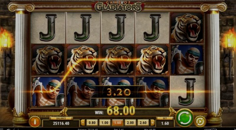 Играть Game of Gladiators от Playn Go в казино 1Win
