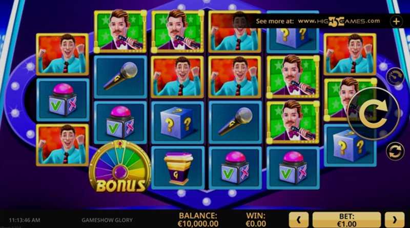 Играть Gameshow Glory от High5 в казино 1Win