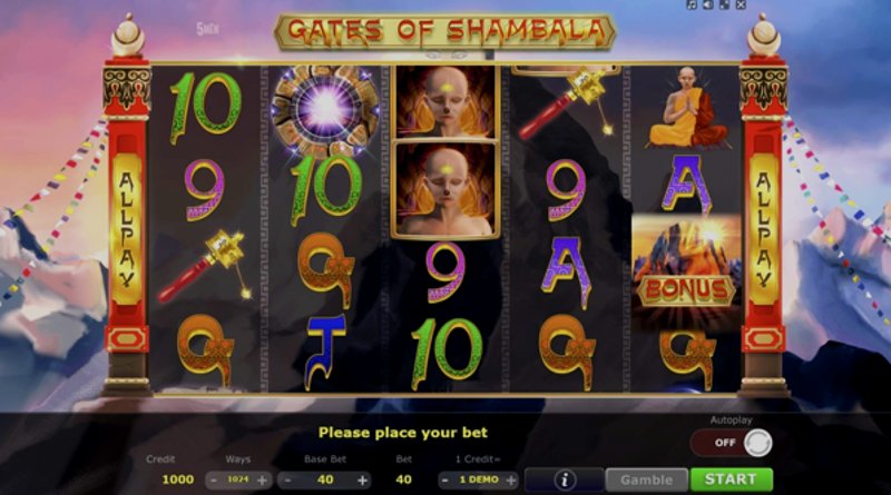 Играть Gates of Shambala от 5 Men Gaming в казино 1Win