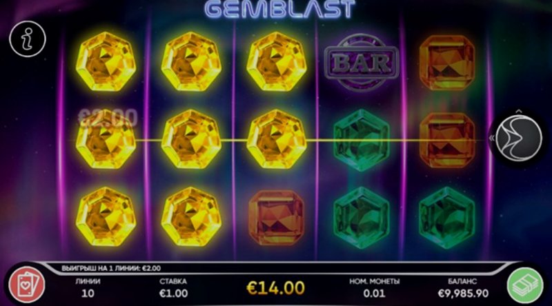 Играть Gem Blast от Red Tiger в казино 1Win