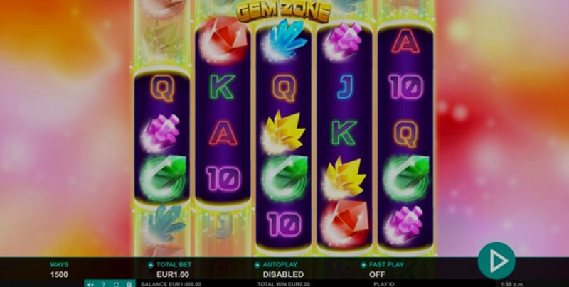 Играть Gem Zone от Leander в казино 1Win