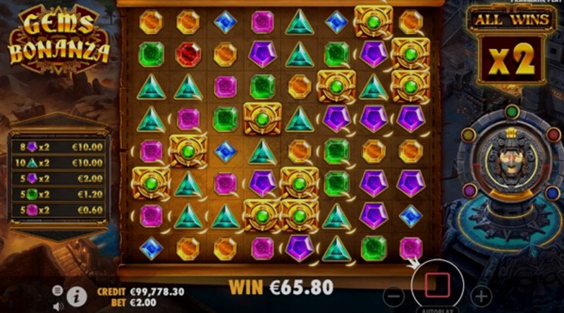 Играть Gems Bonanza от Pragmatic в казино 1Win
