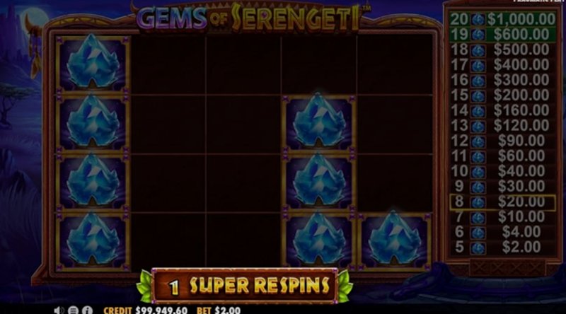 Играть Gems of Serengeti от Pragmatic в казино 1Win